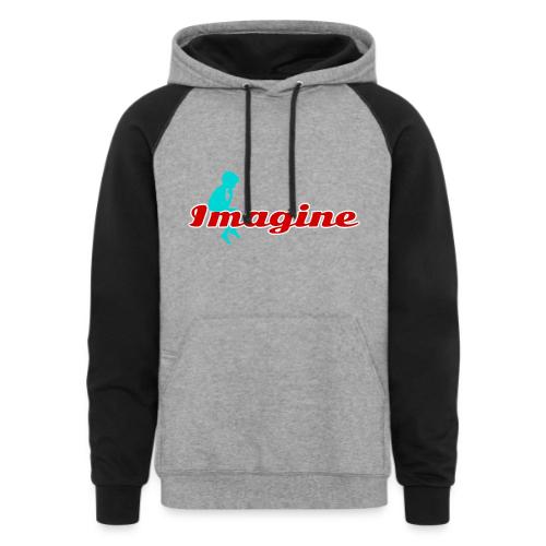 Imagine – Inspire Creativity & Dreams - Unisex Colorblock Hoodie