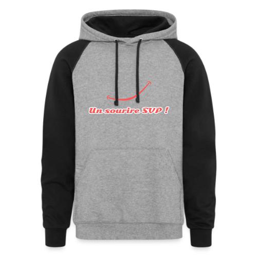 A smile, please! - Unisex Colorblock Hoodie