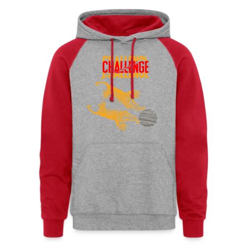 Double tiger fashion, jungle feline animals. - Unisex Colorblock Hoodie