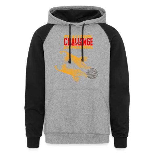 Double tiger fashion, jungle feline animals. - Unisex Colorblock Hoodie