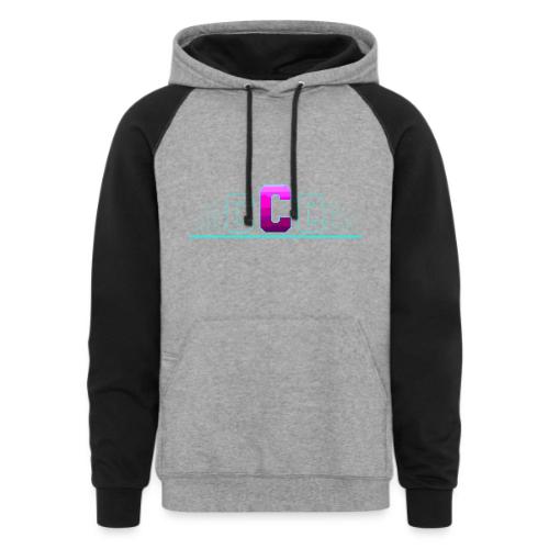 Letter C – Capital Varsity Alphabet Monogram - Unisex Colorblock Hoodie