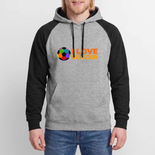 I Love Soccer - Unisex Colorblock Hoodie