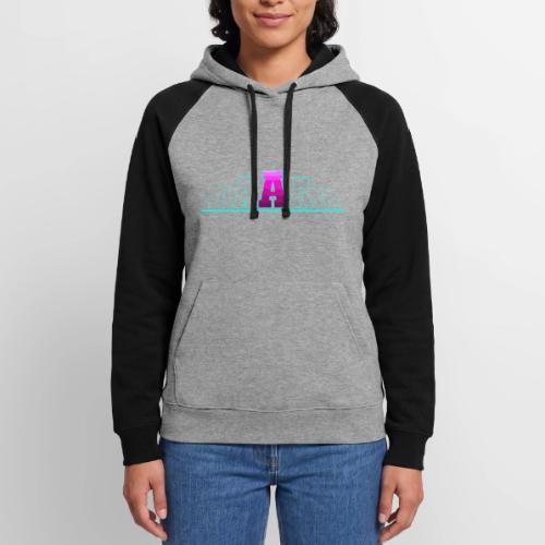 Letter A – Capital Varsity Alphabet Monogram - Unisex Colorblock Hoodie
