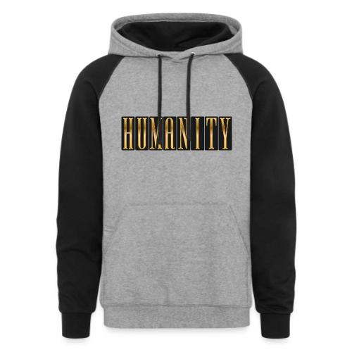 Golden Humanity Statement - Unisex Colorblock Hoodie