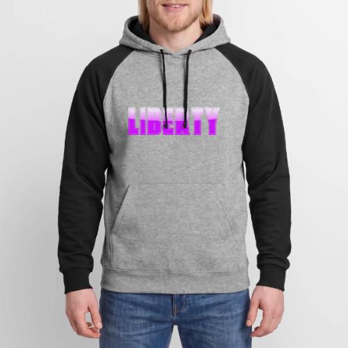 Liberty Typography Graphic Design - Unisex Colorblock Hoodie