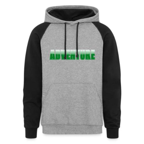 Adventure Typography Design for Apparel - Unisex Colorblock Hoodie