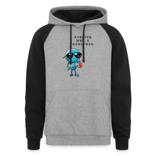Mrs S Forever Newlywed - Unisex Colorblock Hoodie