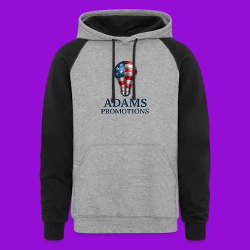 Adams promotions American flag metallic light bulb - Unisex Colorblock Hoodie