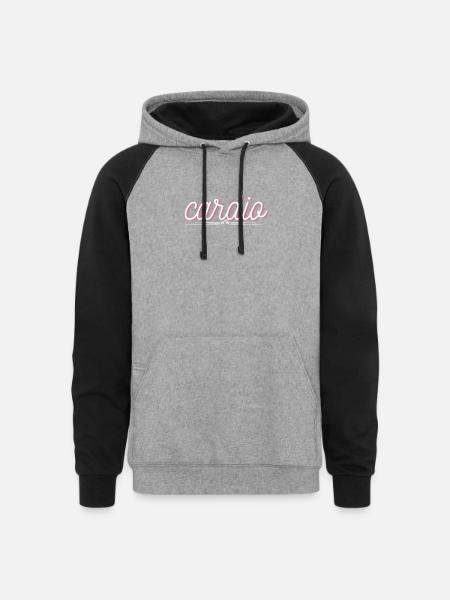 Cardio - Unisex Colorblock Hoodie - heather gray/black