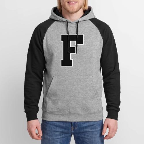 Varsity Letter F Athletic Monogram - Unisex Colorblock Hoodie