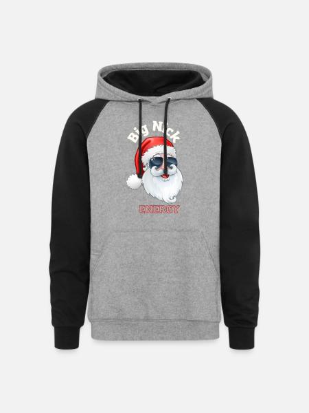 Big nick energy t-shirt - Unisex Colorblock Hoodie - heather gray/black