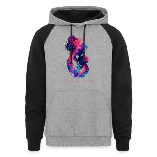 Forever Love-Vibrant Watercolor Mother-Child - Unisex Colorblock Hoodie