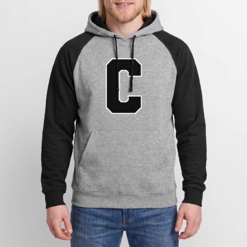 Varsity Letter C Collegiate Monogram - Unisex Colorblock Hoodie
