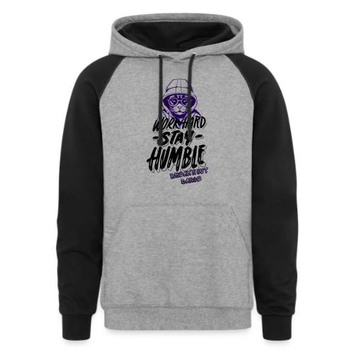 Work Hard Cat - Unisex Colorblock Hoodie