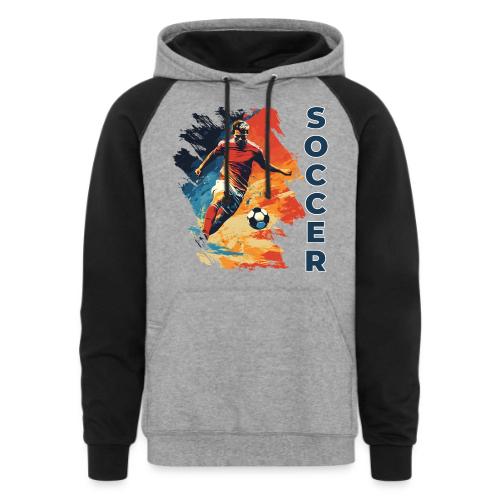 Soccer Action Pulse - Unisex Colorblock Hoodie