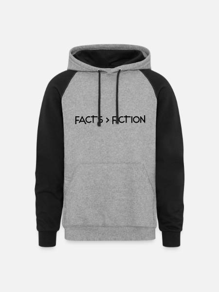 atheists - Unisex Colorblock Hoodie - heather gray/black