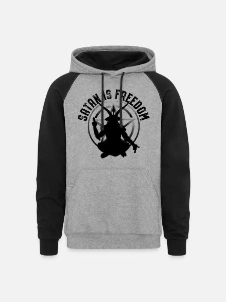 Satanist - Unisex Colorblock Hoodie - heather gray/black