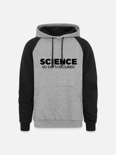 Atheist shirt - Unisex Colorblock Hoodie - heather gray/black