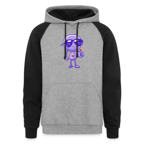 Smoon_I love Mrs S Purple - Unisex Colorblock Hoodie