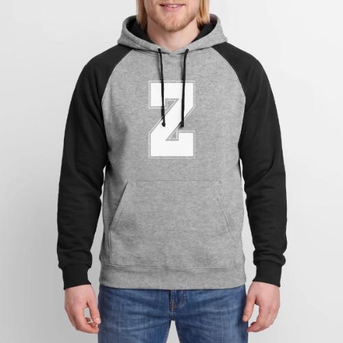 White Letter Z – Varsity Alphabet Monogram - Unisex Colorblock Hoodie
