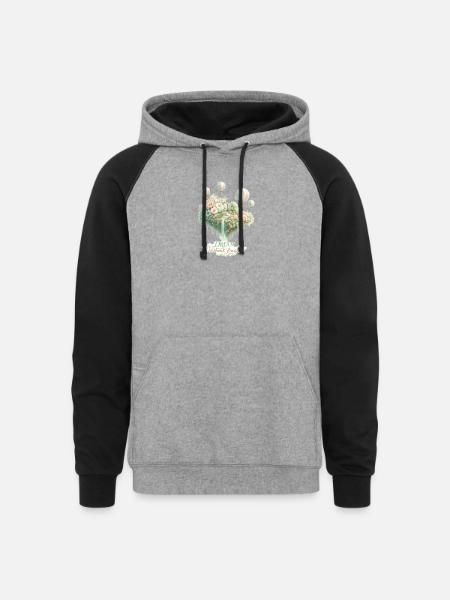 Dream Without Limits Float - Unisex Colorblock Hoodie - heather gray/black