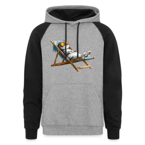 Sunshine Cat Mode - Unisex Colorblock Hoodie