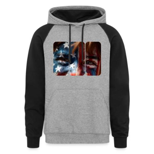 USA: Stars in Their Eyes - Unisex Colorblock Hoodie