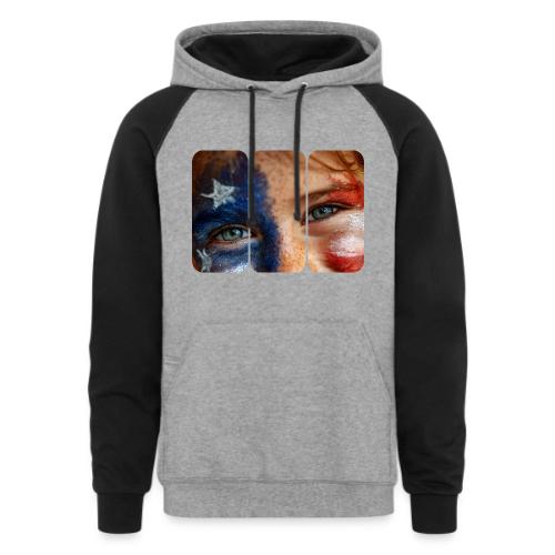 USA: Patriot Gaze - Unisex Colorblock Hoodie