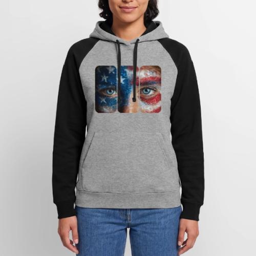 USA: Stars in Her Eyes - Unisex Colorblock Hoodie