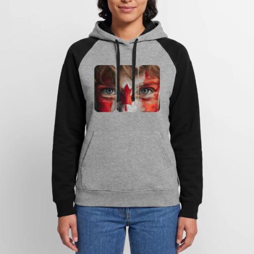 Canada: Maple Leaf Gaze - Unisex Colorblock Hoodie