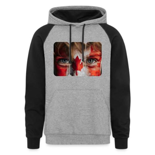 Canada: Maple Leaf Gaze - Unisex Colorblock Hoodie