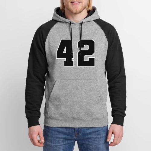 Varsity Number 42 Sports Style - Unisex Colorblock Hoodie