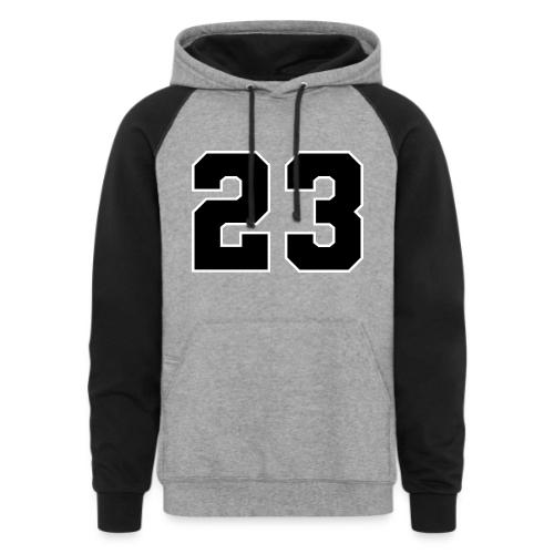 Varsity Number 23 Athletic Style - Unisex Colorblock Hoodie