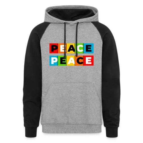 Colorful Peace - Unisex Colorblock Hoodie