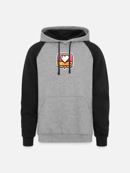 Bubble - Unisex Colorblock Hoodie - heather gray/black