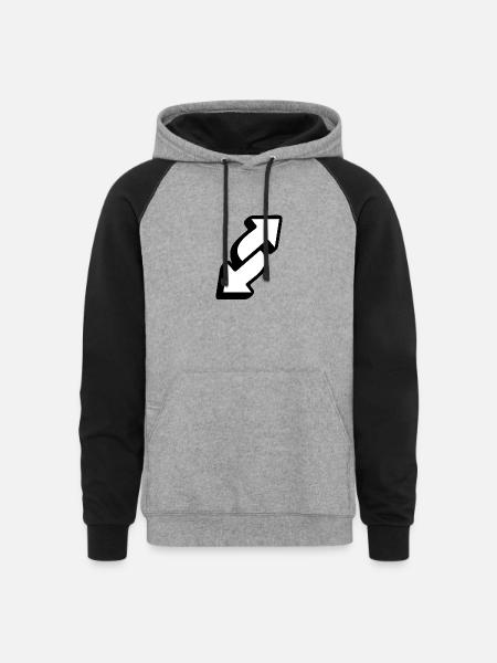 Reverse flash - Unisex Colorblock Hoodie - heather gray/black