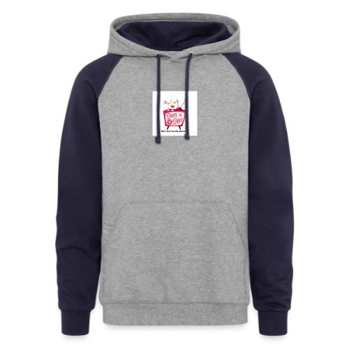sassnsips com drinksfriendstelevision - Unisex Colorblock Hoodie