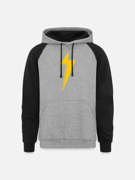 Ms Marvel Symbol - Unisex Colorblock Hoodie - heather gray/black