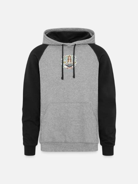 Libra Pan - Unisex Colorblock Hoodie - heather gray/black