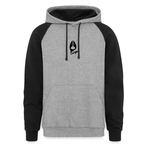 My Logo With Text - Unisex Colorblock Hoodie