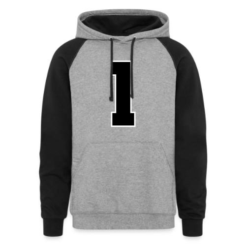 Varsity Number 1 Athletic Style - Unisex Colorblock Hoodie