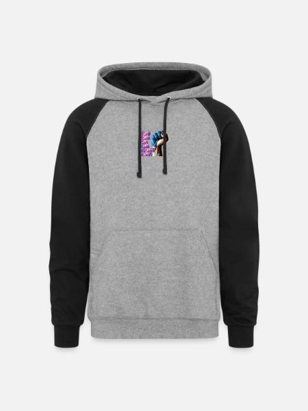 french resistance - Unisex Colorblock Hoodie - heather gray/black