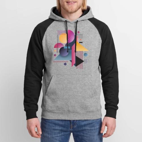 Color Pulse Geometry - Unisex Colorblock Hoodie
