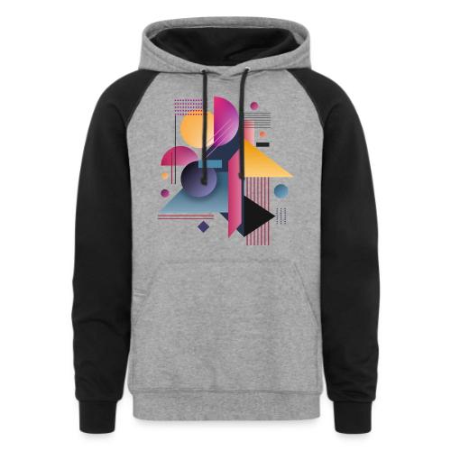 Color Pulse Geometry - Unisex Colorblock Hoodie