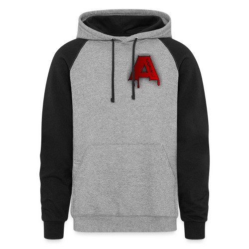 AFBN Gray & Red Logo v3 - Unisex Colorblock Hoodie