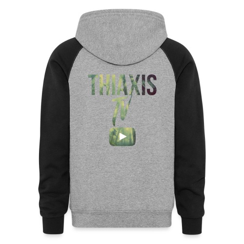 THIAXIS TV PLAY BUTTON - Unisex Colorblock Hoodie