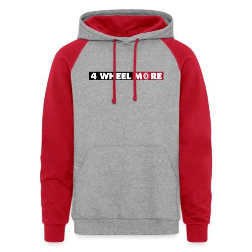 4 Wheel More Rectangle Logo - Unisex Colorblock Hoodie