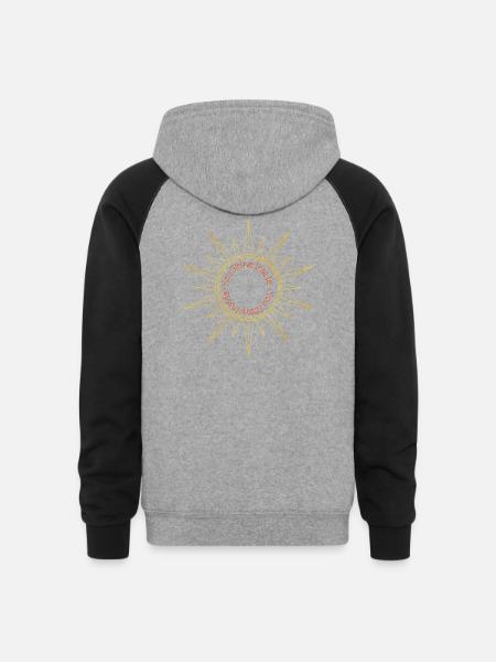 Sunshine - Unisex Colorblock Hoodie - heather gray/black