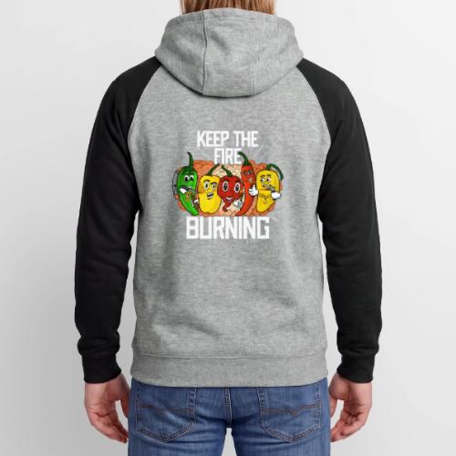 keep the fire burning - Unisex Colorblock Hoodie