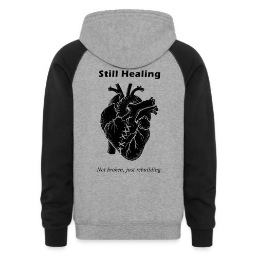 Self Healing Heart – Emotional Growth Design - Unisex Colorblock Hoodie